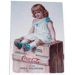 Rare Coca-cola 1890’s cardboard cutout