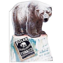 Circa 1910 die-cut tin polar tobacco si