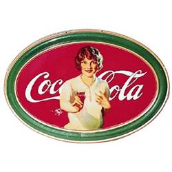 1926 Coca-cola embossed tin oval sign