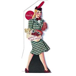 1944 Coca-cola cardboard cutout girl