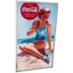 1940Coca-cola bathgirl cardboard poster