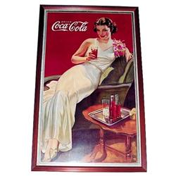 1935 Coca-cola cardboard poster