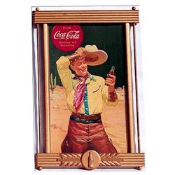 1941Coca-cola cardboard poster cowboy