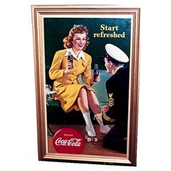 1943 Coca-cola poster military man,girl