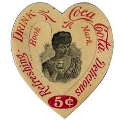 1896 Coca-cola celluloid bookmark