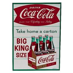 Near mint 1961 Coca-cola tin sign
