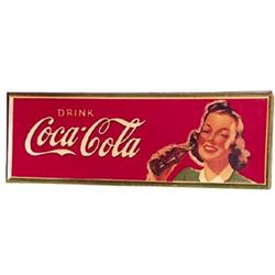 1940 Coca-cola tin sign
