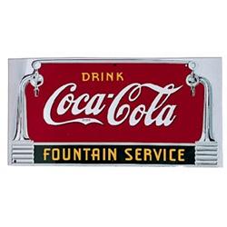1939 Coca-cola porc. Fount. Serv. sign
