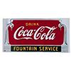 Image 1 : 1939 Coca-cola porc. Fount. Serv. sign