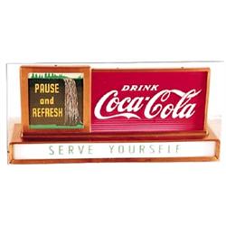 50sCoca-cola wtrfallcntrtop Lt.up sign