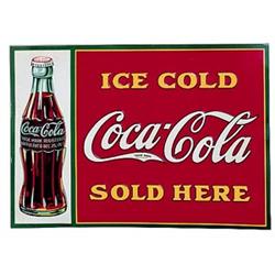 1931 Coca-cola embossed tin sign