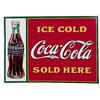 Image 1 : 1931 Coca-cola embossed tin sign