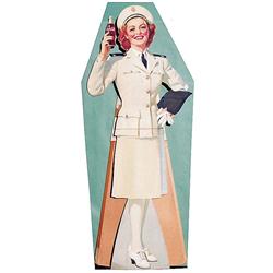 1942 Coca-cola cardboard cutout girl