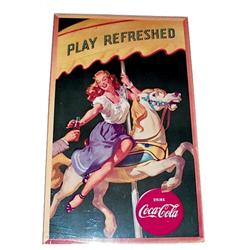1940’s Coca-cola cardboard litho poster