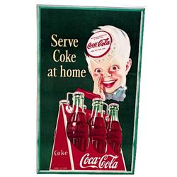 1946 Coca-cola cardboard litho poster