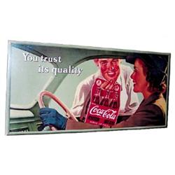 1943 Coca-cola cardboard litho poster