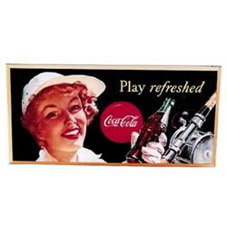 1950 nr.mint cardboard Coca-cola poster