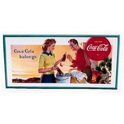 1942 Coca-cola cardboard litho poster
