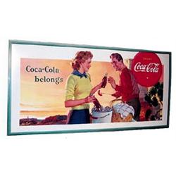 1942 Coca-cola cardboard litho poster