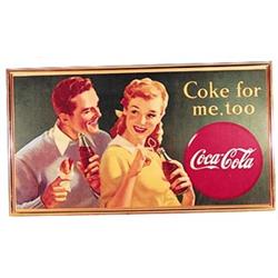 1940’s cardboard Coca-cola litho poster