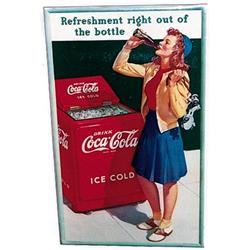 1941 Coca-cola cardboard poster