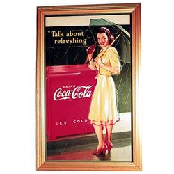 1942 Coca-cola cardboard poster