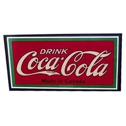 1918 Coca-cola cardboard trolley sign