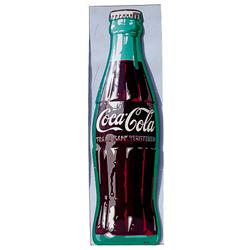 1950 Coca-cola 3’ tin die-cut bottle si