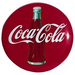 Nr.mint. Coca-cola 3’ porc.button sign