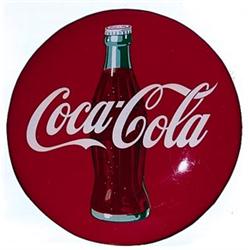 1950’s Coca-cola 2’ porc.button sign