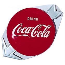 1953 Coca-cola tin button arrow sign