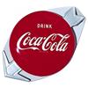 Image 1 : 1953 Coca-cola tin button arrow sign