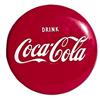 Image 1 : 1956 16” Coca-cola tin button sign