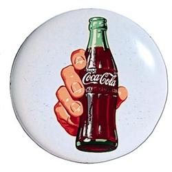 1950’s tin Coca-cola 16” button sign