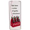 Image 1 : 1954 tin Coca-cola 6 pk pilaster sign