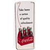 Image 1 : 1954 tin Coca-cola 6 pk pilaster sign