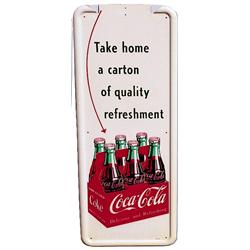 1954 tin Coca-cola 6 pk pilaster sign