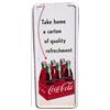 Image 1 : 1954 tin Coca-cola 6 pk pilaster sign
