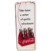 Image 1 : 1954 tin Coca-cola 6 pk pilaster sign