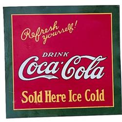 1927 tin Coca-cola sign