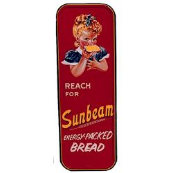 1953 Sunbeam Bread emboss tin sign