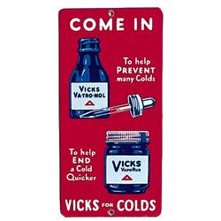Vicks 30-40’s porc.door push sign