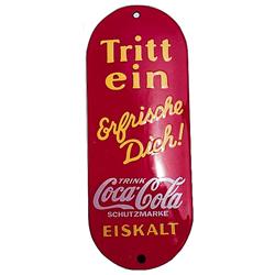 30-40’s German Coca-cola doorpush porc.