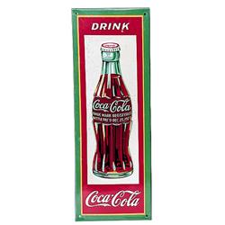 Coca-cola 1931 emboss.tin door plate
