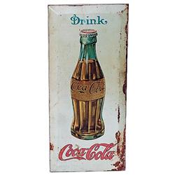 1920’s Coca-cola tin over crdbrd sign