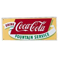 1950’s Coca-cola porc. Fount. Serv.sign