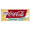 Image 1 : 1950’s Coca-cola porc. fount. serv.sign
