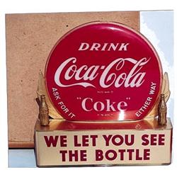1950’s plasticmetal Coca-cola top.displ