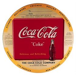 2 1940 Coca-cola paper keg labels