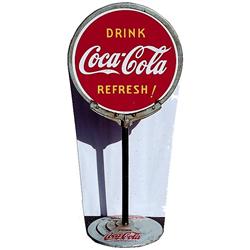 Coca-cola 1938porc. Steel sidewalksign